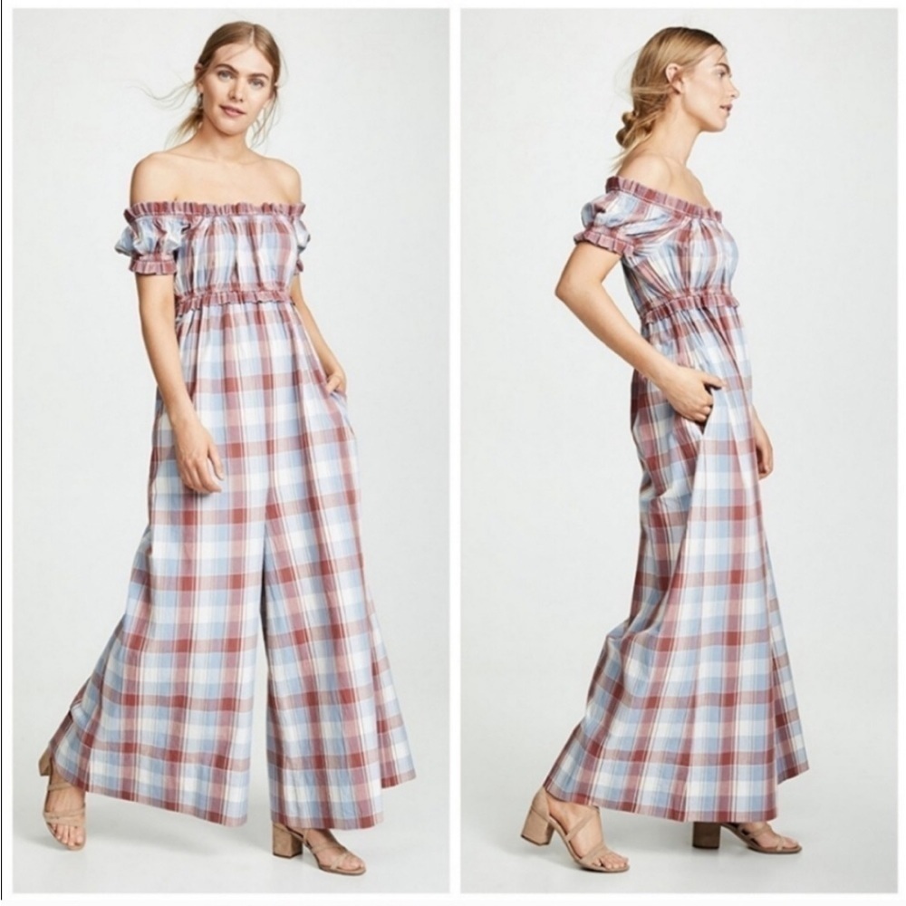 Ulla Johnson Gigi Plaid Jumpsuit